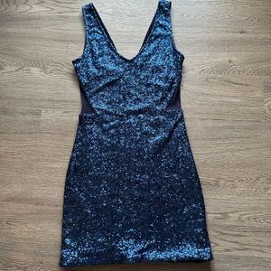Sparkly blue formal dress